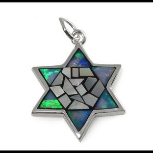 Opal, Onyx, & Mother of Pearl Star of David